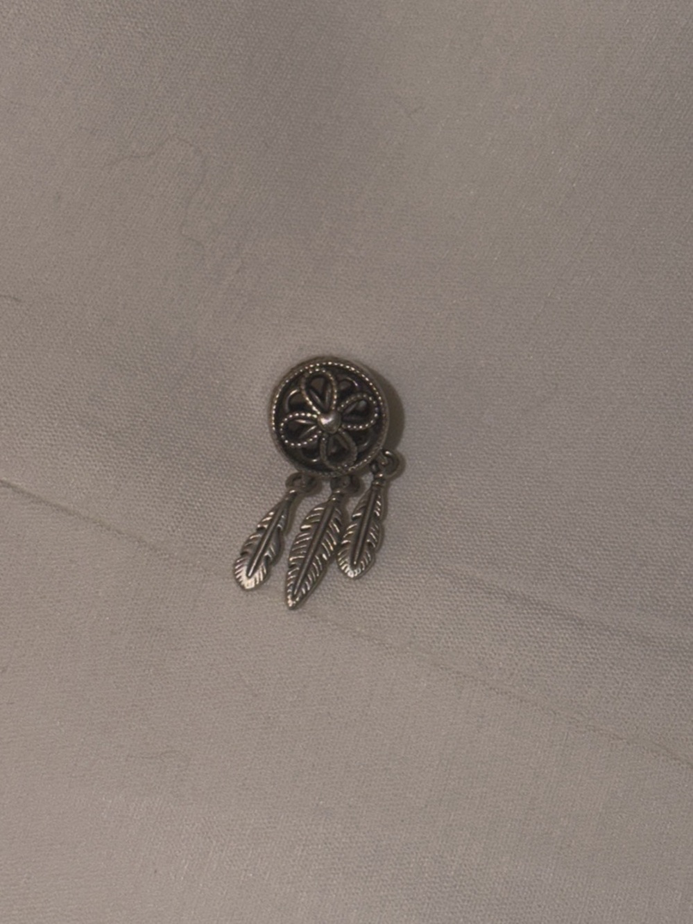 Silver Dreamcatcher Feather